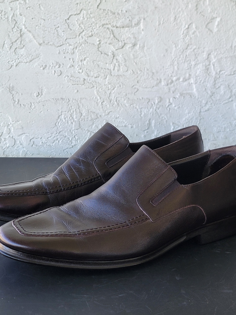 Bruno Magli Shoes Mens 11 M Brown Raging Loafers Leather Slip On Casual Low